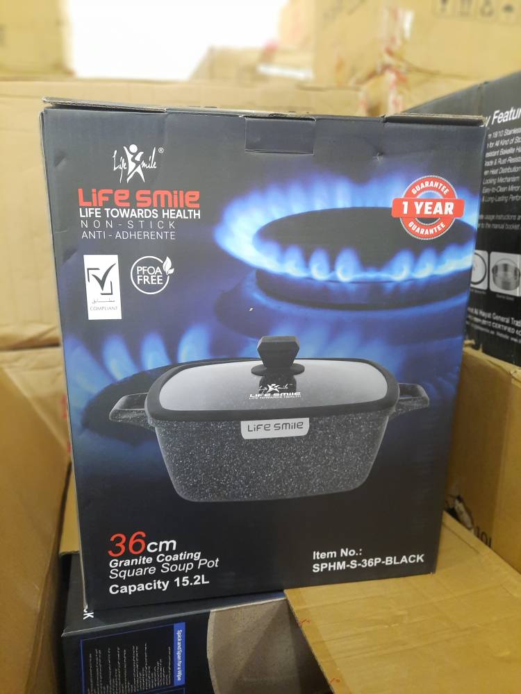🍚 قابلمه تک مربع سایز۳۶ لایف اسمایل مدل SPHM-S-36P
